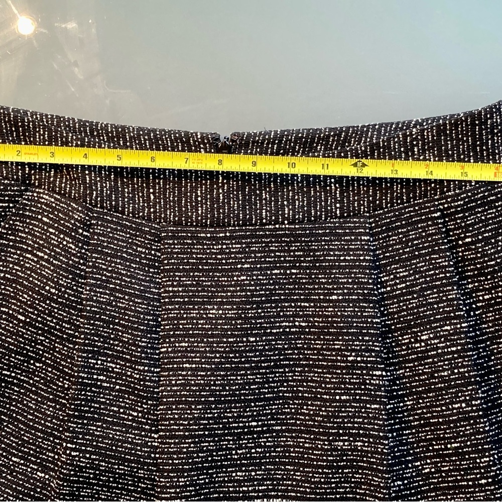 Halogen Black and White Textured A-Line Skirt - Picture 3 of 16